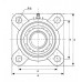 Фланцевые подшипниковые узлы - Подшипниковый узел UKF316 ISB от производителя ISB