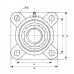 Фланцевые подшипниковые узлы - Подшипниковый узел UKF216 ISB от производителя ISB